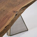Mickey 62 X 31 inch Smoke Brown / Antique Brass Desk